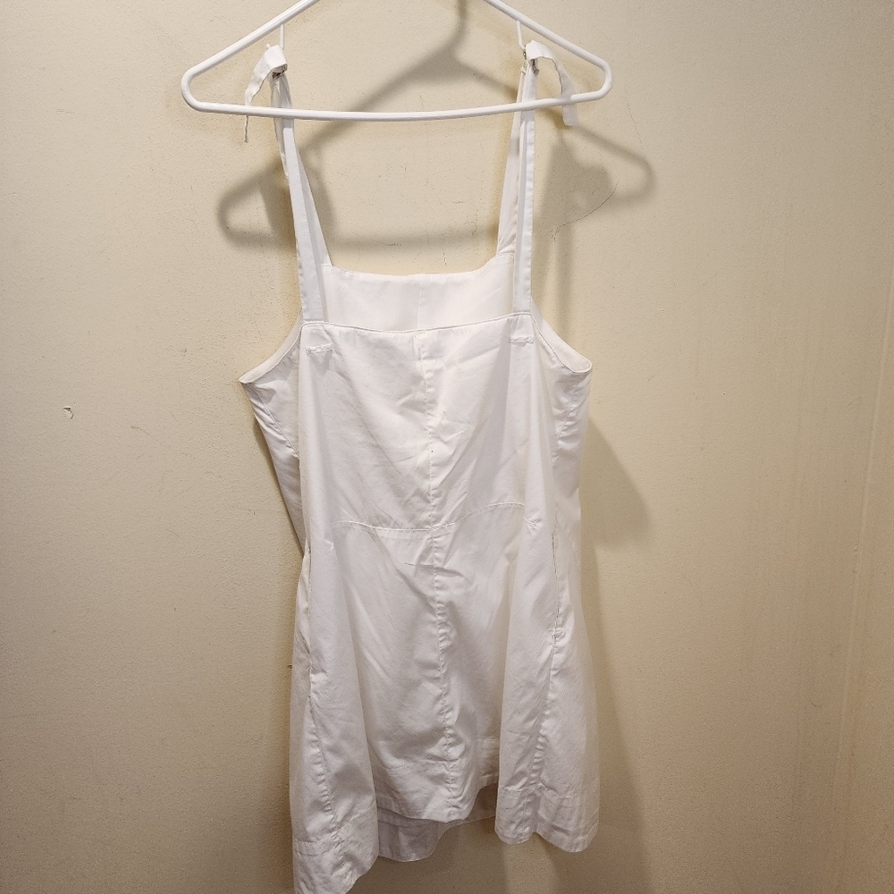 ZARA BASIC White Romper Mini dress with pockets size M - Picture 10 of 14